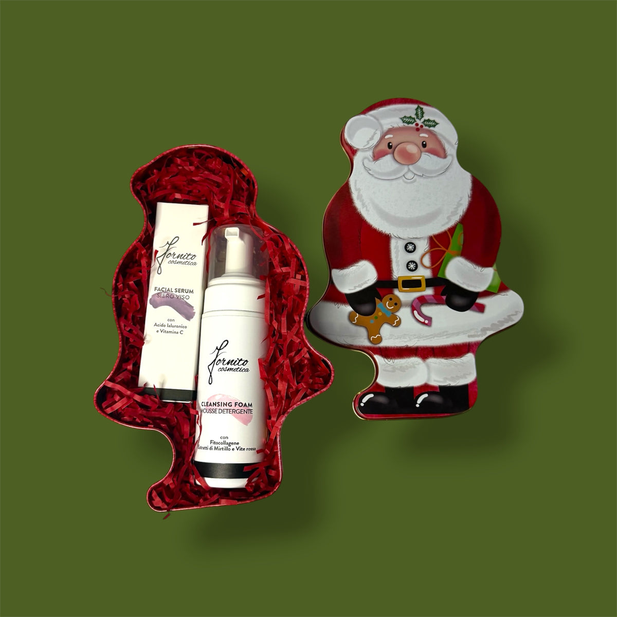 Set Regalo di Natale con Mousse Detergente e Siero Viso