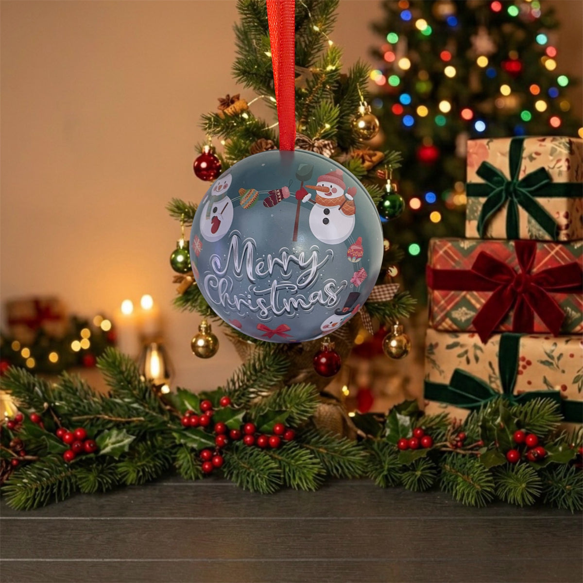 Pallina di Natale con Scrub Viso