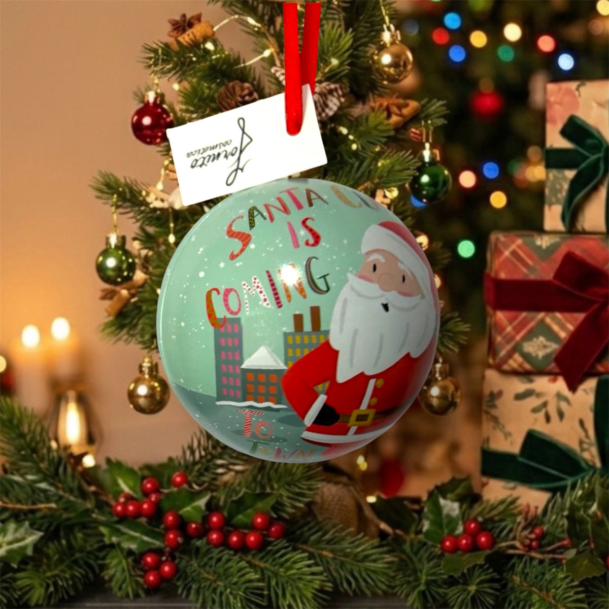 Pallina di Natale con Crema Viso alla Bava di Lumaca