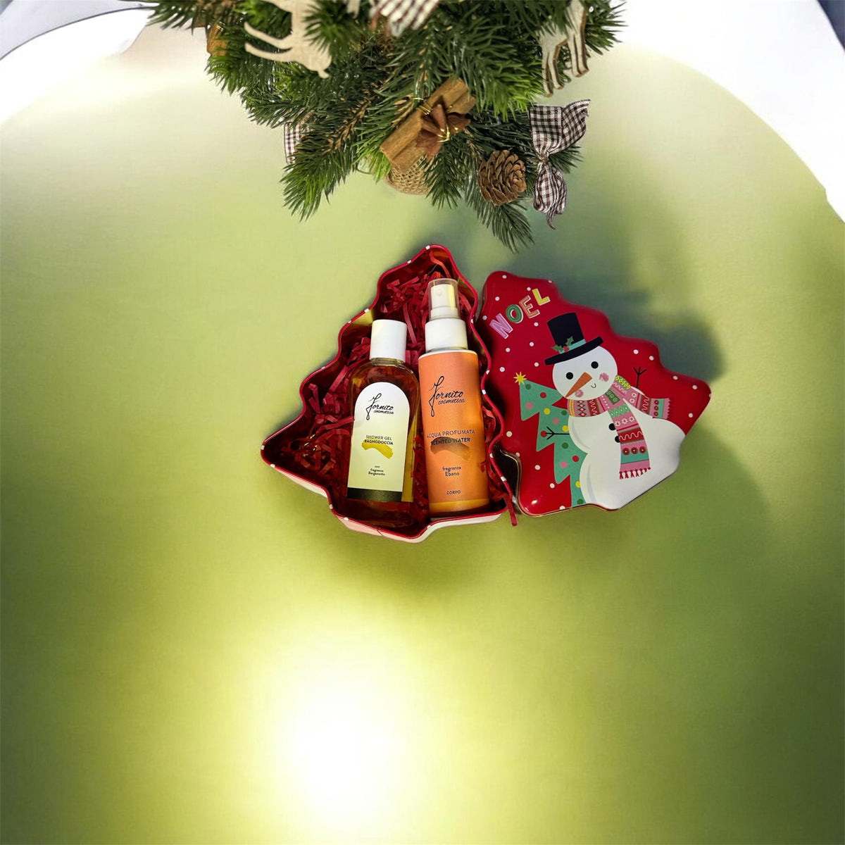Set Regalo di Natale con Acqua Profumata Ebano e Bagnodoccia
