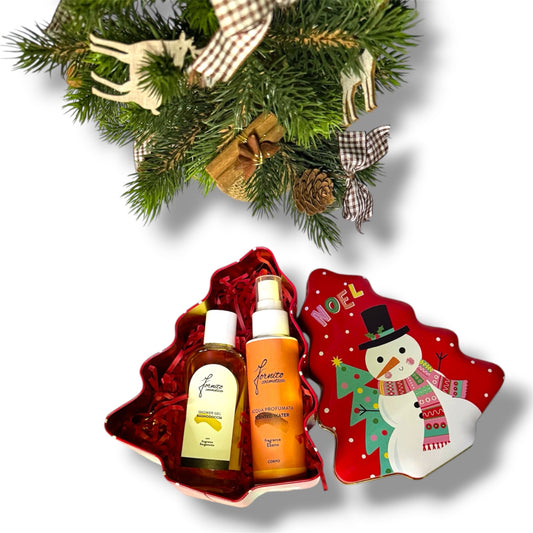 Set Regalo di Natale con Acqua Profumata Ebano e Bagnodoccia