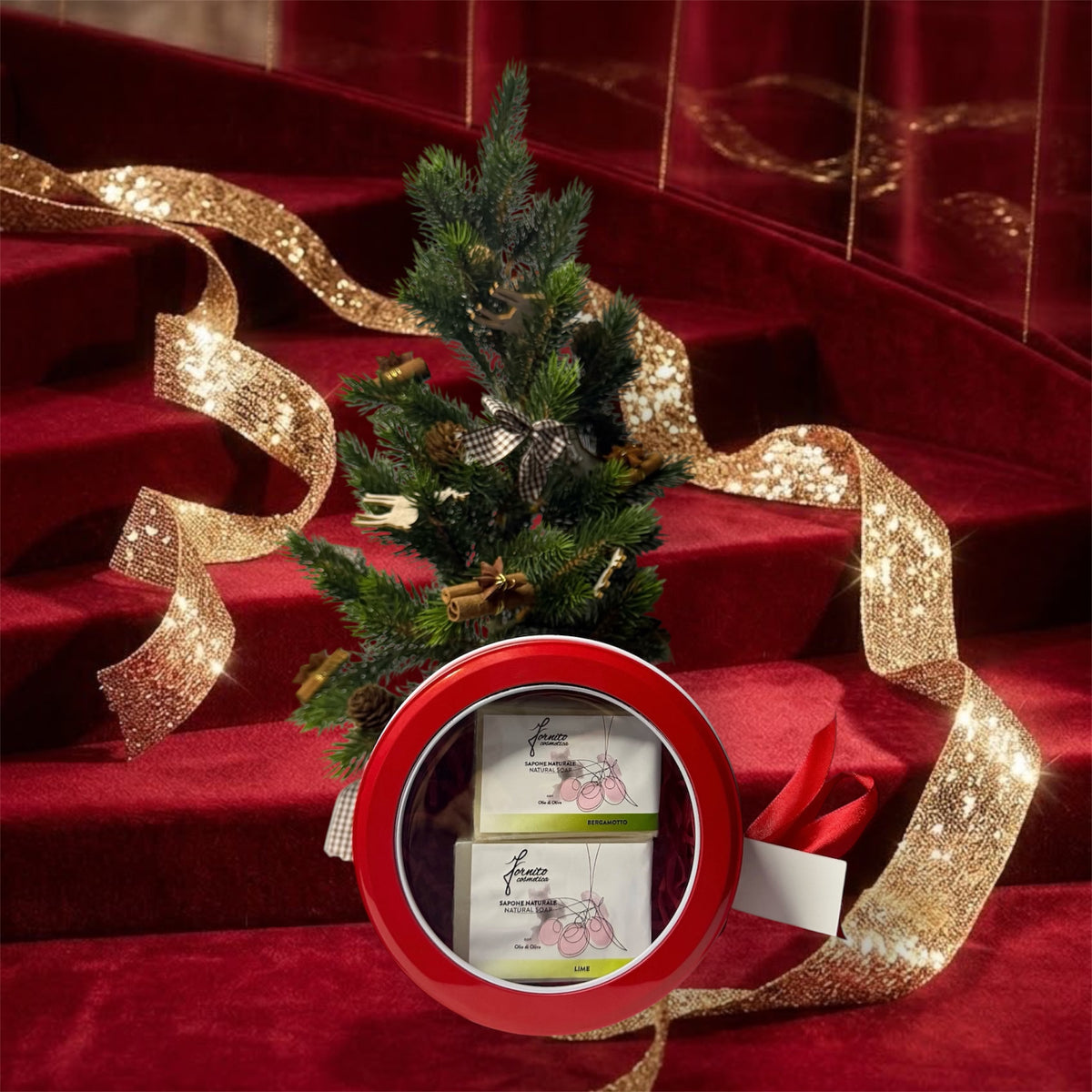 Scatola di Natale con due Saponi Naturali