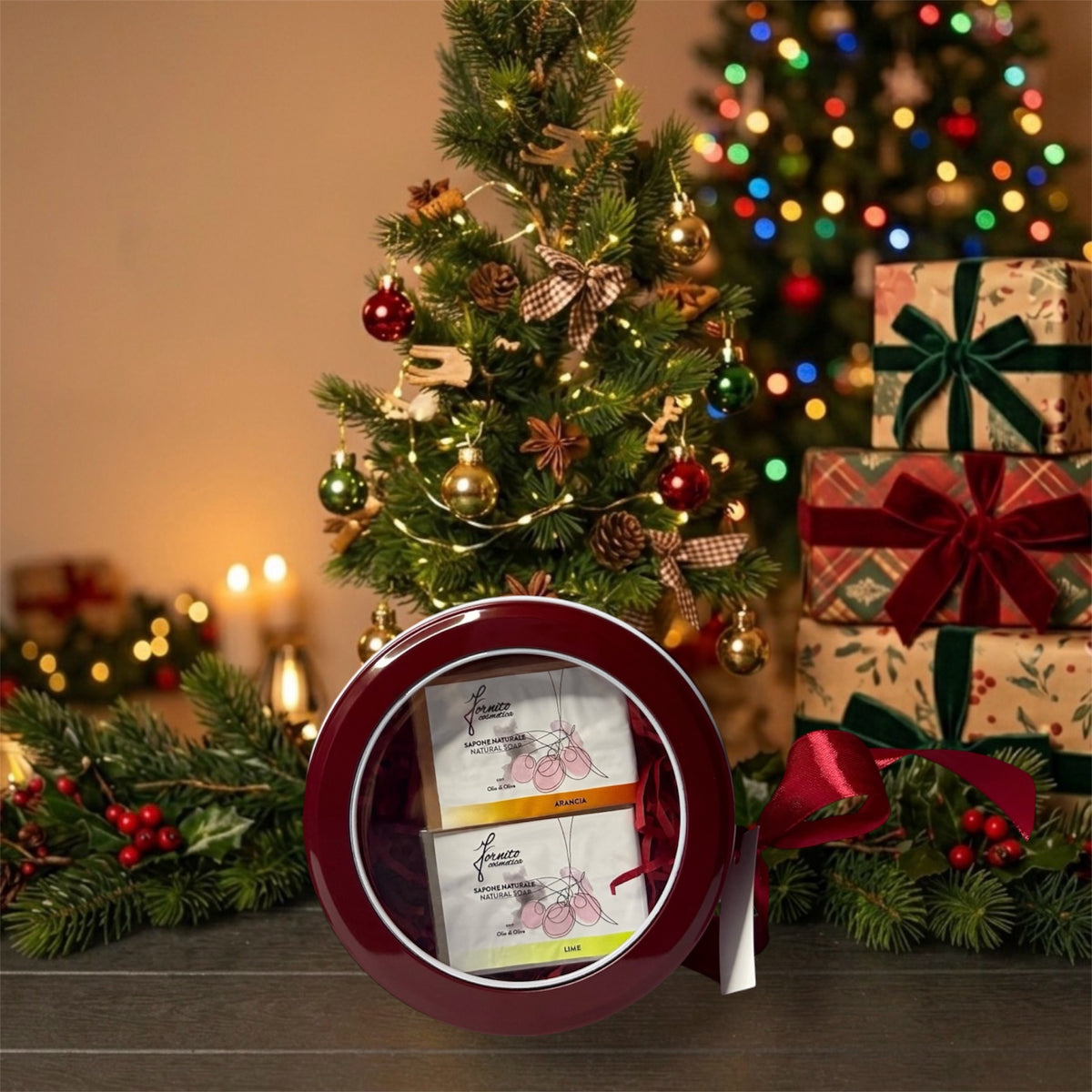 Scatola di Natale con due Saponi Naturali