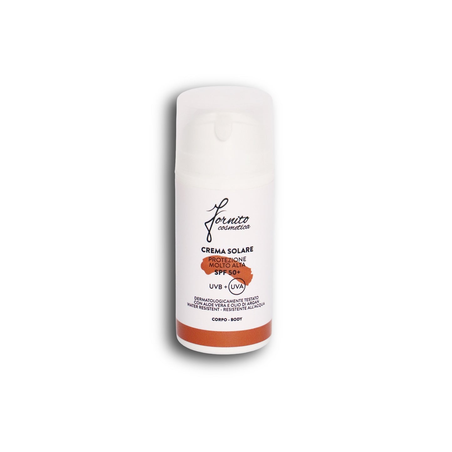 Crema solare corpo SPF 50+ con Aloe Vera e Olio di Argan